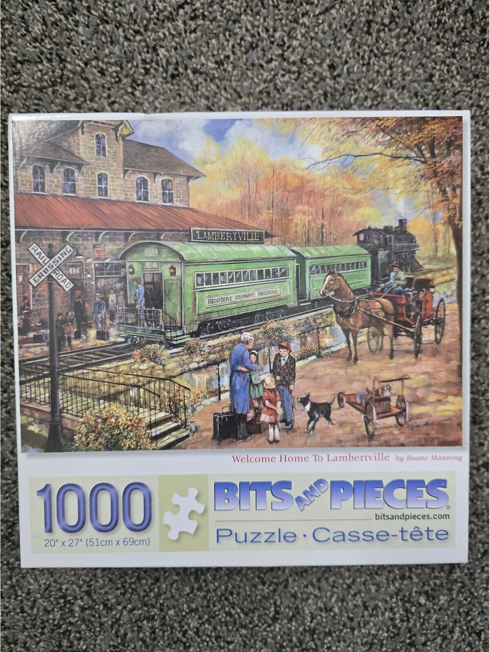 Bits and Pieces 1000 Piece Puzzle - Welcome Home To Lambertville by Ruane Mannig